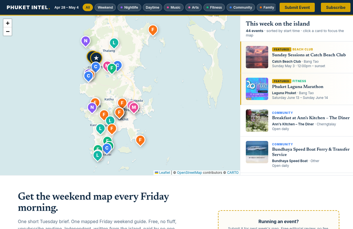 Phuket This Week map preview
